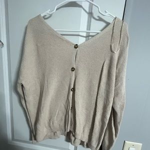 Tan button up sweater